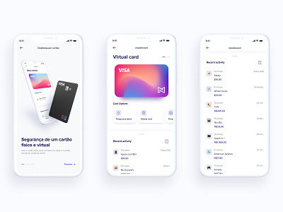 Noodle credit card UI app baking banking bankingapp clean creditcard fintech tutorial ui ui design