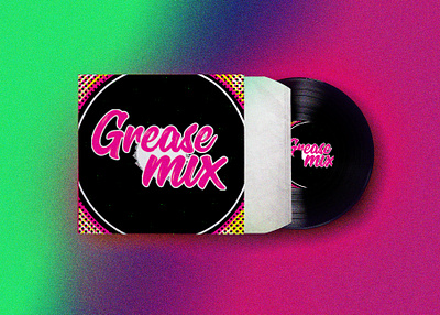 Discos La Chiva Loca - Grease Mix art art direction branding color concept design illustration music typography vector