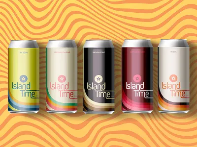 Island Time Series 70s 70sdesign beer label branding brewery colour craft beer design illustration manitoulin island vintage