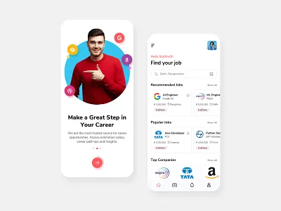 Job Finder App branding business career figma freelancer job finder job search jobs mobile app recruiters ui designer uidesign user experience user interface ux designer uxdesign