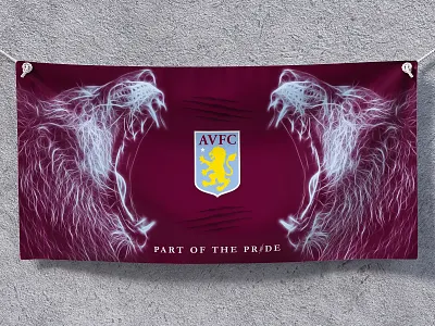 Flag/Poster Design [ AVFC Part of The Pride ] graphic design poster design