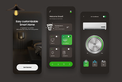 Smart Home Mobile App Design application application design application ui design home house illustration minimal mobile app design product design smart smart home typogaphy ui uidesign uiuxdesign ux