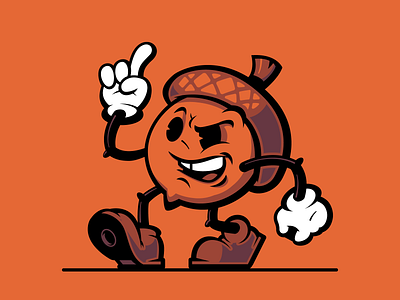 Tuff Nutt branding cartoon character design illustration mascot vector