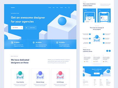 Digital Agency Website Landing Page Design 3d agency design digital digital agency illustration isometric landing landing page landing page design portfolio ui uidesign uiux ux uxdesign web webdesign website website design