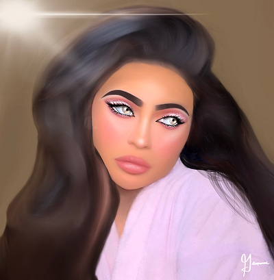 Mean Girl art artistic design drawing female graphic design illustration illustrator kylie jenner painting portrait portrait art portrait illustration procreate realistic