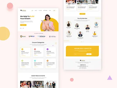 University Web design adobe xd concept design illustration redesign ui ux