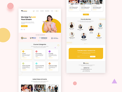 University Web design adobe xd concept design illustration redesign ui ux
