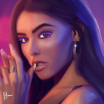 Madison Beer art artistic design drawing female graphic design illustration illustrator madison beer painting portrait portrait illustration portrait painting procreate realistic realistic drawing