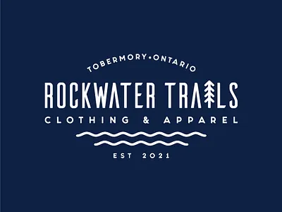 RockwaterTrails logo typography vector