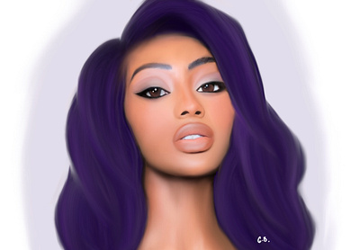 Live Lavender art artistic canada design drawing female graphic design illustration illustrator painting portrait portrait illustration procreate purple purple hair realistic toronto