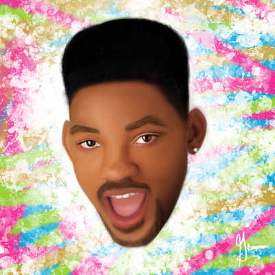 Will Smith art artistic bright design drawing graphic design illustration illustrator painting pop art popart popular portrait procreate realistic will smith