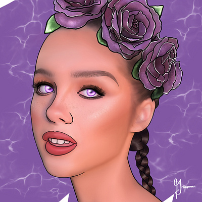 Olivia Rodrigo art artist artistic creative design drawing female graphic design illustration painting portrait procreate realistic