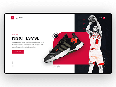 Next Level Shoe banner banner ad design landing page nba shoe design sport banner ui ux web website