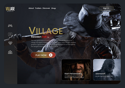 Resident Evil website ui design app design ui ux web webdesign