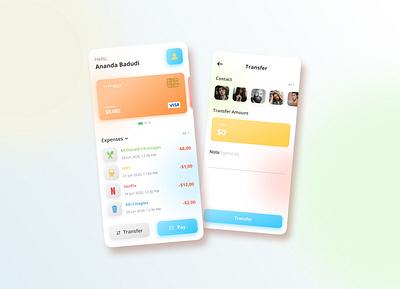 Wallet App app daily ui design figma finance finance app mobile mobile app mobile app design mobile ui money app transfer ui ux wallet wallet app