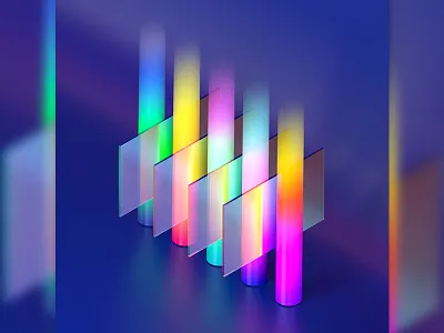 Relaxing Vibes 3d abstract c4d cinema4d clean colorful design minimal nft redshift redshift3d