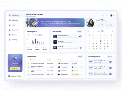 Teacher Dashboard course dashboard e learning edtech education lesson online course teacher ui ux webapp