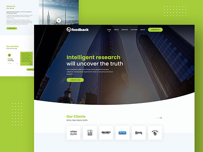 FeedBack - Creative Landing Page Template creative creative landing page creative landing page design design designer homepage landing design landing page landing page design landing page template landing page templates layout design mockup design template web web templates