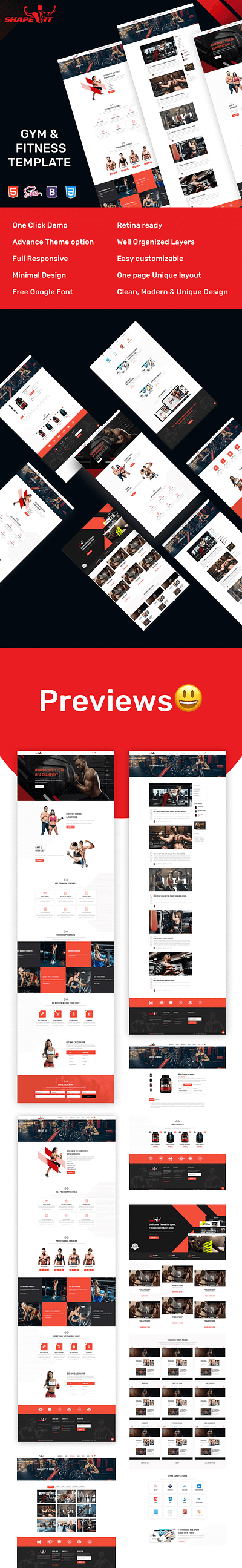 HEALTH & FITNESS HTML 5 WEBSITE TEMPLATE design ecommerce design html template web templates website design