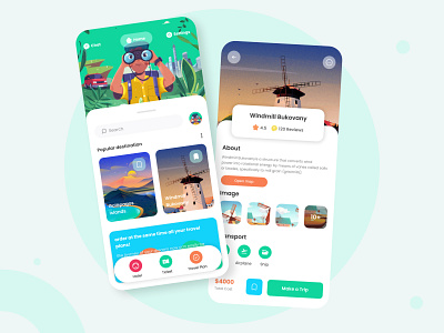 Travel Agency : MoribusPlace ✈ app beautiful beautiful place branding design illustration logo place travel travel agency travel app traveling travelling ui ux