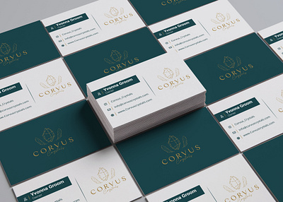 Corvus Business Card branding businesscard minimal