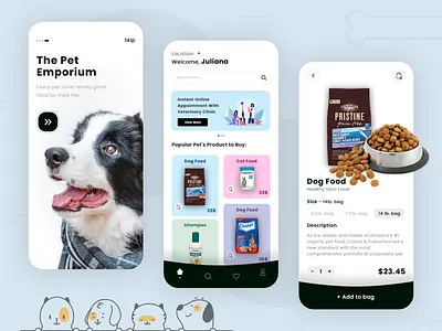 Pet Food App app design app ui design dog food mobile app mobile app design mobile app development mobile application design pet pet app pet care pet food pet shop pets petshop ui ux user experience