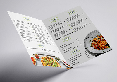 The Graden Menu bifold brochure brochure design food menu restaurant