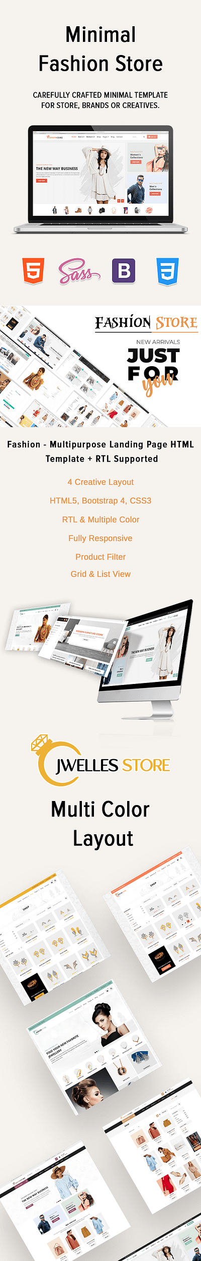 FASHION STORE E-COMMERCE HTML 5 WEBSITE TEMPLATE design ecommerce design html template web templates website design