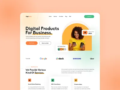 Digital Agency Landing page digital agency website ui ux web webdesign