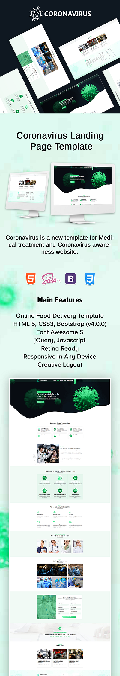 MEDICAL LANDING PAGE TEMPLATE design html template landingpage web templates website design