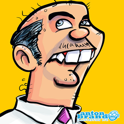 Big teeth man adobeillustrator cartoon character cute fun illustrator vector