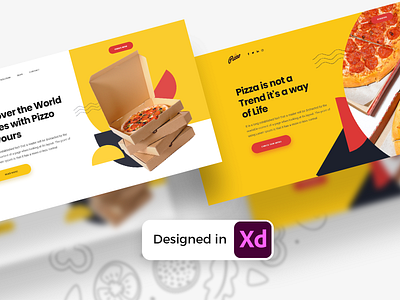 Pizza Web Header application banner design freebies header pizza ui ui design ux uxdesign