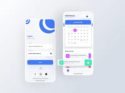 Calendar app 3d app calendar 2021 calendar app calendar ui calender design freebies ios minimalist mobile mockups ui ux