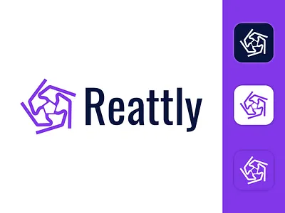 Reattly - Real estate company logo branding identity logo logo design logodesign logotype luxury real estate property logo real real estate real estate agency real estate company real estate logo realtor realty logo reattly