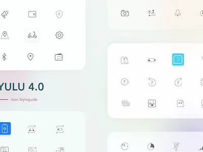 Yulu 4 0 icon set design design style icon set icon style icons minimal ui