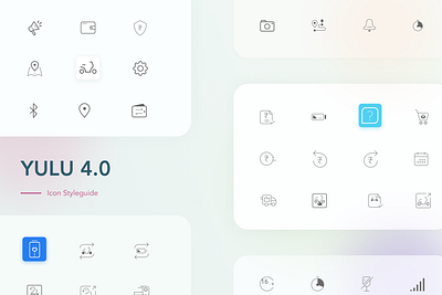 Yulu 4 0 icon set design design style icon set icon style icons minimal ui