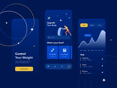 Fitness App ui app branding icon iconography mobile app design ui ui design ux ux design vector