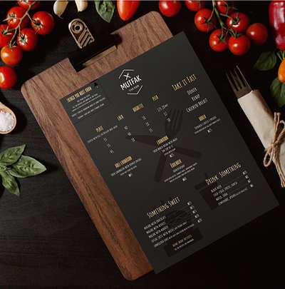 MUTFAK- Menu Design design graphic design menu restaurant