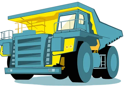 Truck Illustration blue bold colors flat graphic green illustration procreate truck truck illustration trucks