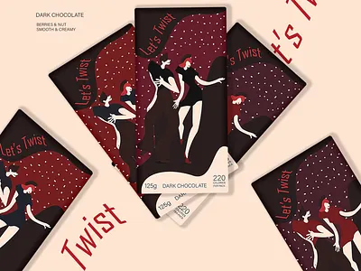Let's Twist / packaging chocolate design drawing illustration labeldesign packaging