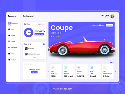 Tune.Car Dashboard Concept automobile business car car rental card cards charts dashboard dashboard design dashboard ui design designer digital ecommerce interface minimalistic sidebar ui ux designer webdesign wheels