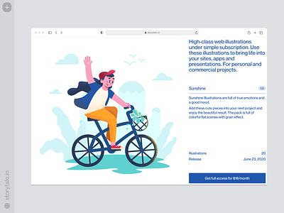 Sunshine illustrations ⭐️ bicycle bright colorful design holidays illustration joy product relax storytale sun sunshine trip ui vector web weekend