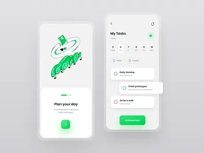 Task management app calendar figma illustration interface list manage manager minimal planner tasks to do ui user experience ux