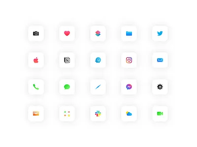 100+ Icons app set for iOS app app design clean colors design figma icon iconography icons ios mobile multicolors pack product design set ui