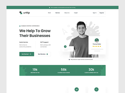 Landing Page Design branding business design header illustration illustrations instructor learning learning management lms logo teacher ui user experience user interface ux web web design website website design