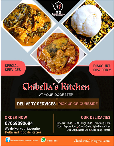 Chibella s kitchen social media design