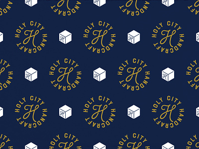 Holy City Handcraft - III 2-color branding charleston holy city ice cube illustration logo