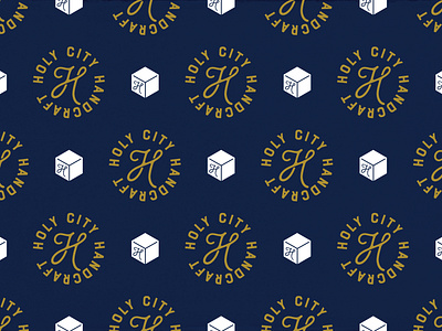 Holy City Handcraft - III 2 color branding charleston holy city ice cube illustration logo