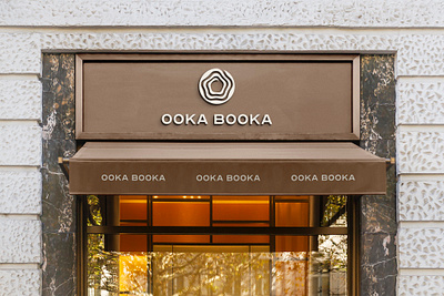 Ooka Booka Patisserie Shop Logo Sign mockup branding candy creamy delicious design donut donut logo donut shop identity logo logo design lux luxury melting minimal mockup panter panter vision shop typeface