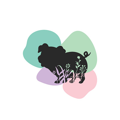 Floral Pig animal illustration creative art creative design floral illustrations illustrations pig art piggy